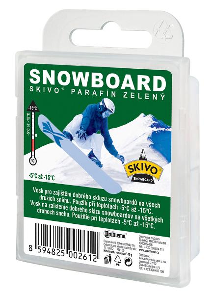 Vosk snowboard SKIVO zelený -5°C/-15°C